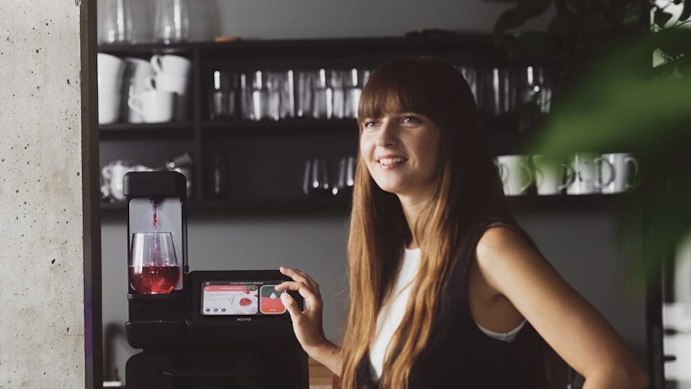 H2YO drinks-station aangesloten op waterleiding in de pantry